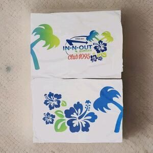 RARE In-N-Out Burger MAUI HAWAII Standard Size Pillow Case Zip Covers